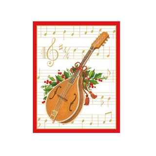 Caspari Christmas Concert Gift Enclosure Cards - 4 Mini Cards & 4 Envelopes 47AENC