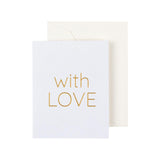 Caspari With Love Gift Enclosure Cards - 4 Mini Cards & 4 Envelopes 49AENC