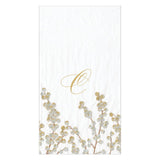 Caspari Berry Branches Single Initial Paper Guest Towel Napkins - 15 Per Package C 5726G.C