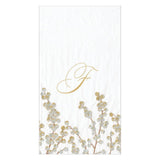 Caspari Berry Branches Single Initial Paper Guest Towel Napkins - 15 Per Package F 5726G.F