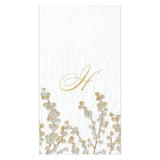 Caspari Berry Branches Single Initial Paper Guest Towel Napkins - 15 Per Package H 5726G.H