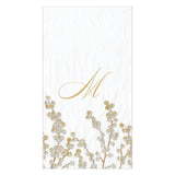 Caspari Berry Branches Single Initial Paper Guest Towel Napkins - 15 Per Package M 5726G.M
