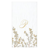 Caspari Berry Branches Single Initial Paper Guest Towel Napkins - 15 Per Package P 5726G.P