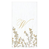 Caspari Berry Branches Single Initial Paper Guest Towel Napkins - 15 Per Package W 5726G.W