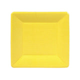 Caspari Grosgrain Square Paper Salad & Dessert Plates in Yellow - 8 Per Package 5957SP