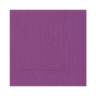 Caspari Grosgrain Paper Luncheon Napkins in Aubergine - 20 Per Package 5959L
