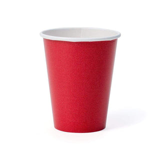 Caspari Grosgrain Paper Cups in Red - 8 Per Package 6014CP