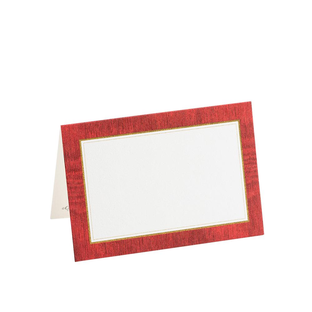 Caspari Moiré Place Cards in Red - 10 Per Package 67932P