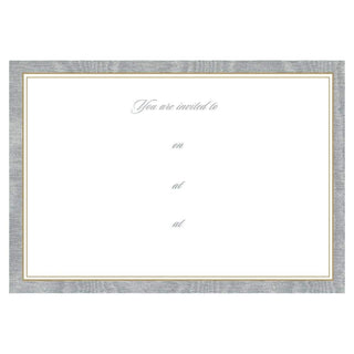 Caspari Moiré Invitations in Silver - 8 Fill-In Invitations & 8 Envelopes 68920E40