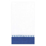 Caspari Linen Border Paper Guest Towel Napkins in Marine Blue - 15 Per Package 7654G