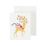 Caspari Reindeer Gift Enclosure Cards - 4 Mini Cards & 4 Envelopes 79081ENC