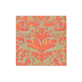Palazzo Paper Cocktail Napkins in Coral - 40 Per Box 7969B