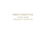 Animals in Front of Tree Christmas Cards in Cello Pack - 5 Cards & 5 Envelopes