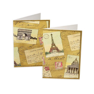 Caspari French Postcards Boxed Note Cards - 8 Note Cards & 8 Envelopes 83622.46