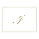 Caspari Gold Embossed Single Initial Boxed Note Cards - 8 Note Cards & 8 Envelopes I 83632.I