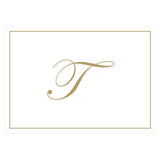 Caspari Gold Embossed Single Initial Boxed Note Cards - 8 Note Cards & 8 Envelopes T 83632.T