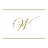 Caspari Gold Embossed Single Initial Boxed Note Cards - 8 Note Cards & 8 Envelopes W 83632.W
