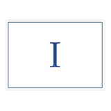 Caspari Navy Embossed Single Initial Boxed Note Cards - 8 Note Cards & 8 Envelopes I 84600.I