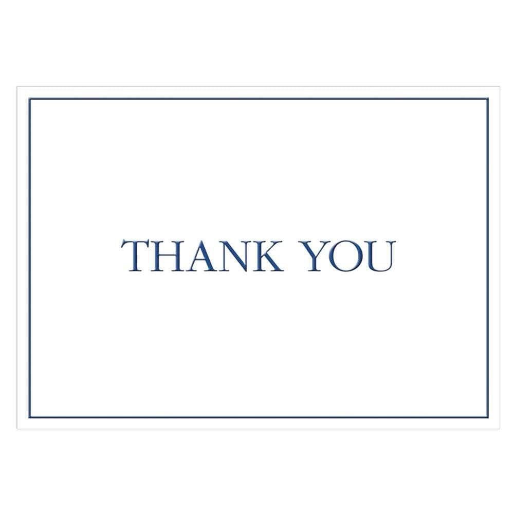Caspari Thank You Thank You Notes in Navy - 8  Note Cards & 8 Envelopes 84644.44