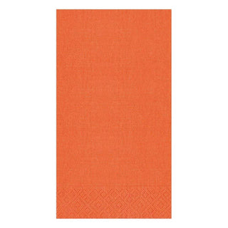 Caspari Grosgrain Paper Guest Towel Napkins in Deep Orange - 15 Per Package 8602G