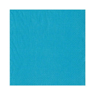 Caspari Grosgrain Paper Luncheon Napkins in Turquoise - 20 Per Package 8603L