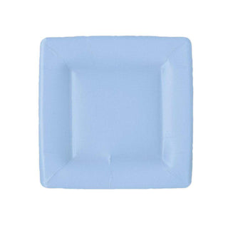 Caspari Grosgrain Square Paper Salad & Dessert Plates in Light Blue - 8 Per Package 8605SP