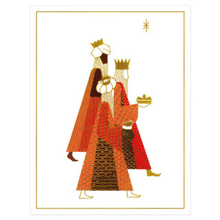 Three Kings Embossed Blank Boxed Christmas Cards - 10 Cards & 10 Envelopes