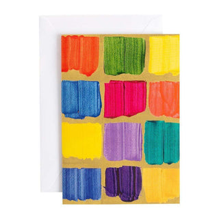 Caspari Color Swatch Blank Greeting Card - 1 Card & 1 Envelope 87492.00