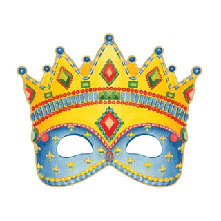 Caspari Crown Mask Die-Cut Birthday Card - 1 Card & 1 Envelope 87495.01