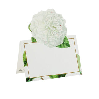 Caspari Camellia Garden Die-Cut Place Cards in Ivory - 8 Per Package 87912P