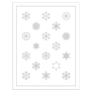 Caspari Cloud Crystals Embossed Boxed Christmas Cards - 10 Cards & 10 Envelopes 88237