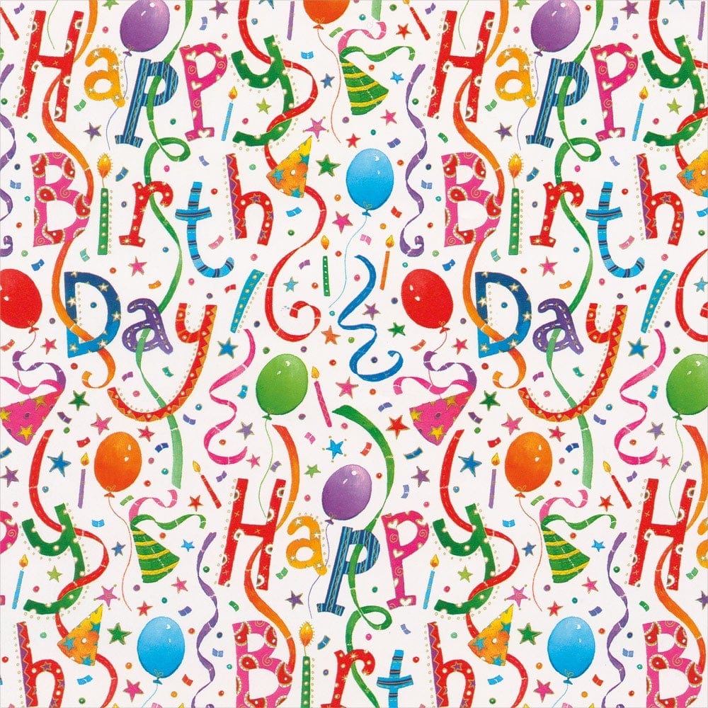 Happy Birthday Gift Wrapping Paper 30 X 8 Roll Caspari UK happy-birthday-gift-wrapping-paper-30-x-8-roll-caspari-uk
