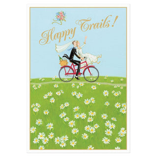 Caspari Happy Trails Foil Wedding Card - 1 Card & 1 Envelope 88541.02