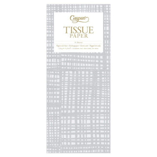 Caspari Raffiné Tissue Paper in Silver - 4 Sheets Included 89792TIS