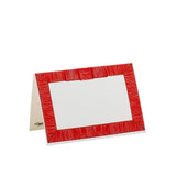 Caspari Ribbon Border Place Cards in Red - 8 Per Package 89916P