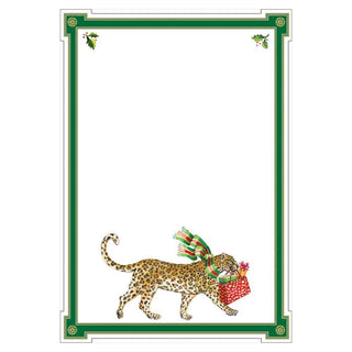 Caspari Christmas Leopards Invitations - 8 Blank Invitations & 8 Envelopes 89924E42