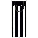 Caspari Awning Stripe Wine & Bottle Gift Bag in Black & White - 1 Each 8998B4