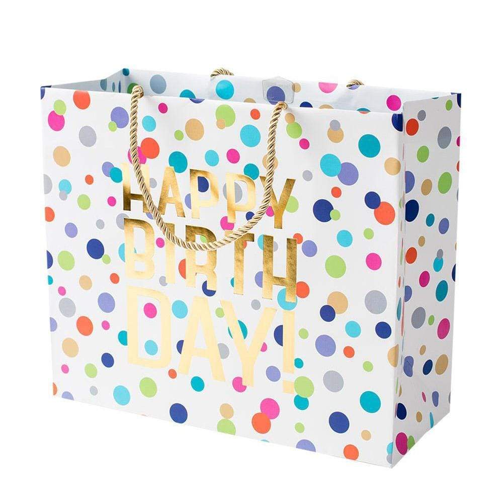 Caspari Happy Birthday Confetti Large Gift Bag - 1 Each 9029B3