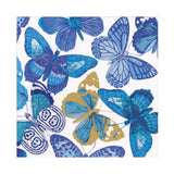 Butterflies Luncheon Napkins in Blue - 20 Per Package