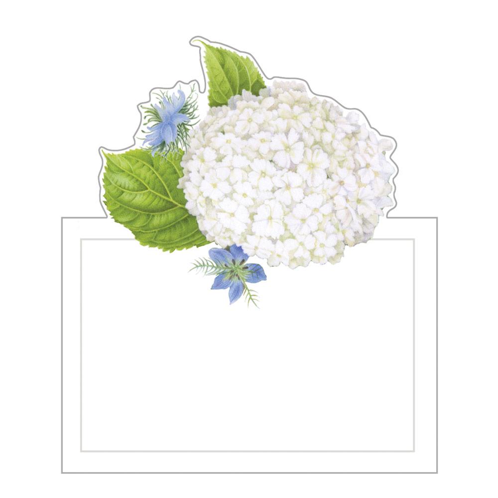 Caspari White Blooms Die-Cut Place Cards - 8 Per Package 90903P