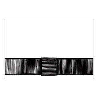 Caspari Ribbon Border Place Cards in Black - 8 Per Package 90911P