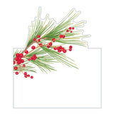 Caspari Berries and Pine Die-Cut Place Cards - 8 Per Package 90919P