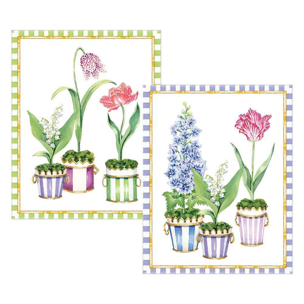 Caspari Window Garden Assorted Boxed Note Cards - 10 Note Cards & 10 Envelopes 91606.46A