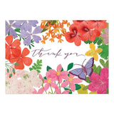 Caspari Halsted Floral Thank You Notes - 8 Note Cards & 8 Envelopes in Cello Pack 92601.44