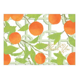 Caspari Orange Grove Foil Thank You Notes - 8 Note Cards & 8 Envelopes in Cello Pack 92602.44