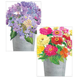Caspari Flower Bucket Assorted Boxed Note Cards - 8 Note Cards & 8 Envelopes 92605.46