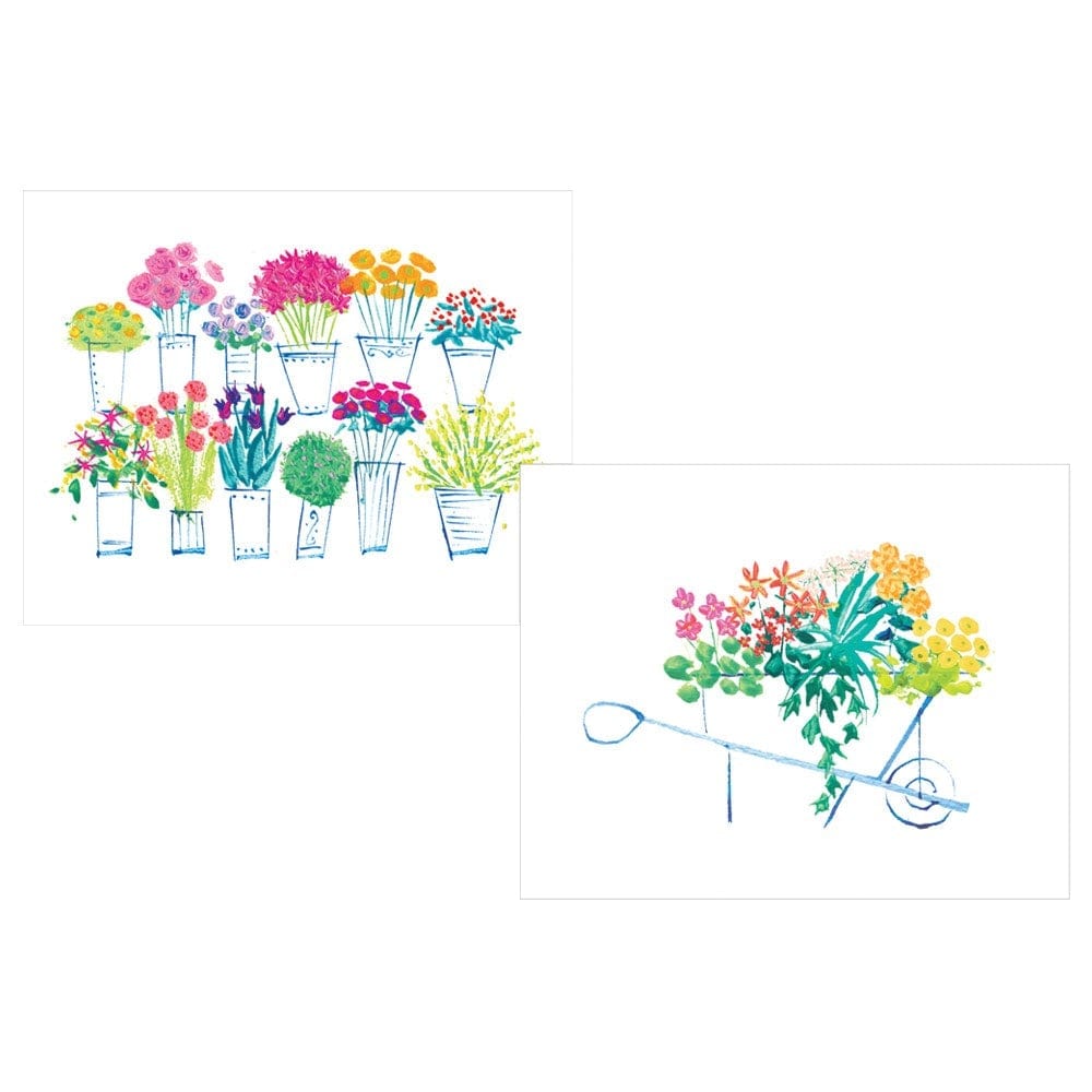 Caspari Flower Market Assorted Boxed Note Cards - 10 Note Cards & 10 Envelopes 92607.46A