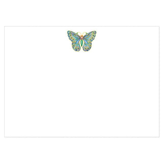 Caspari Jeweled Butterfly Blank Foil Correspondence Cards - 20 Cards & 20 Envelopes 92622CCU