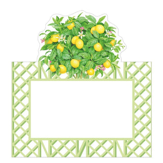 Caspari Citrus Topiaries Die-Cut Place Cards - 8 Per Package 92907P