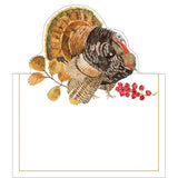 Woodland Turkey Die-Cut Place Cards in Gold Foil - 8 Per Package 92912P